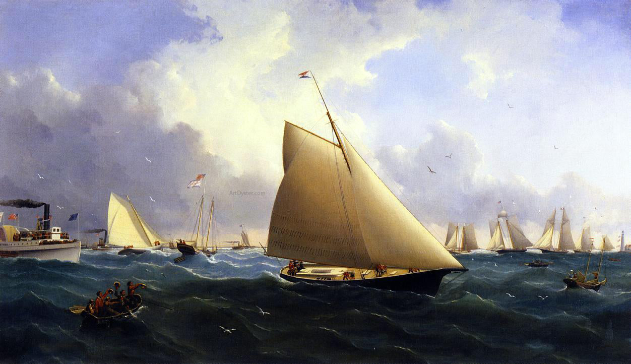 William Bradford New York Yacht Club Regatta off New Bedford - Canvas Print