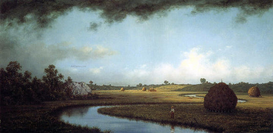 Martin Johnson Heade Newburyport Marches: Approaching Storm - Canvas Print