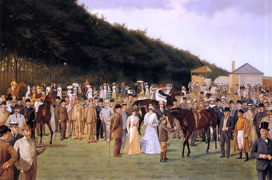 Isaac J Cullin Newmarket, A July Meeting - Canvas Print