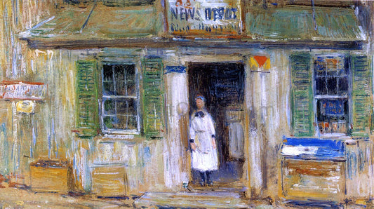 Frederick Childe Hassam News Depot, Cos Cob - Canvas Print