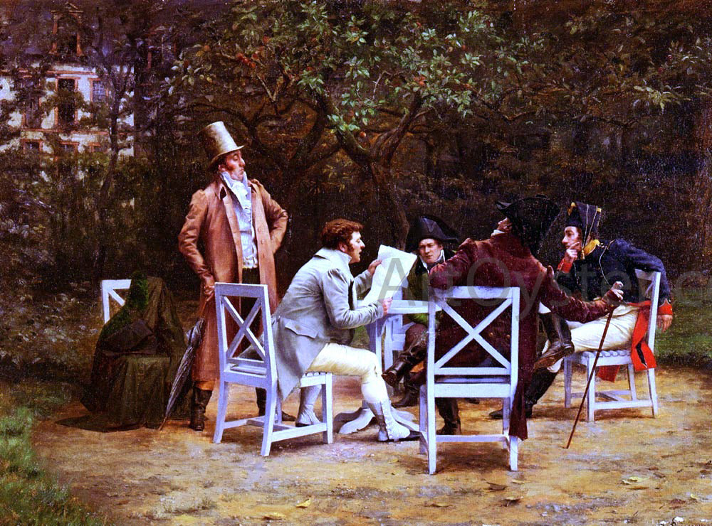 Henri Adolphe Laissement News from the Front - Canvas Print