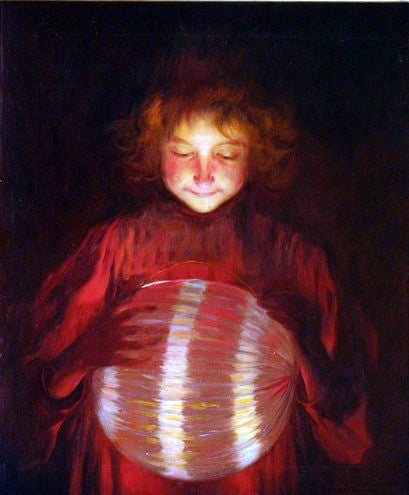 Luis Graner Nina con Farolillo - Canvas Print