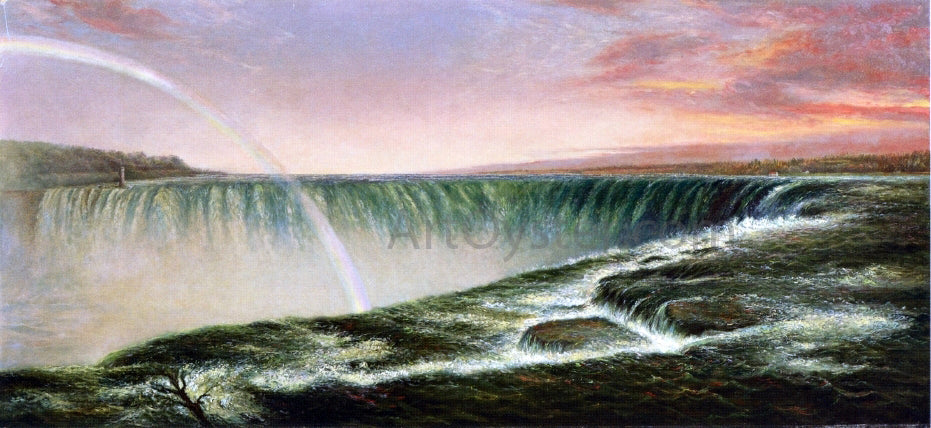 George Loring Brown Niagara Falls at Sunset - Canvas Print