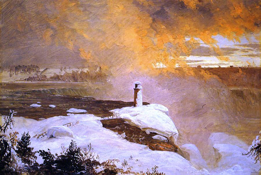Frederic Edwin Church Niagara Falls from Goat Island, Winter - Canvas Print