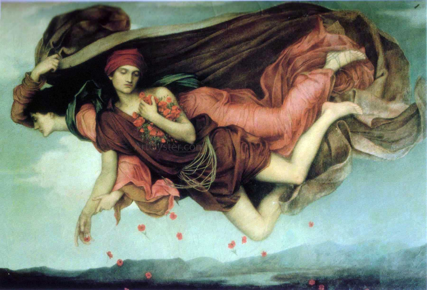 Evelyn De Morgan Night and Sleep - Canvas Print