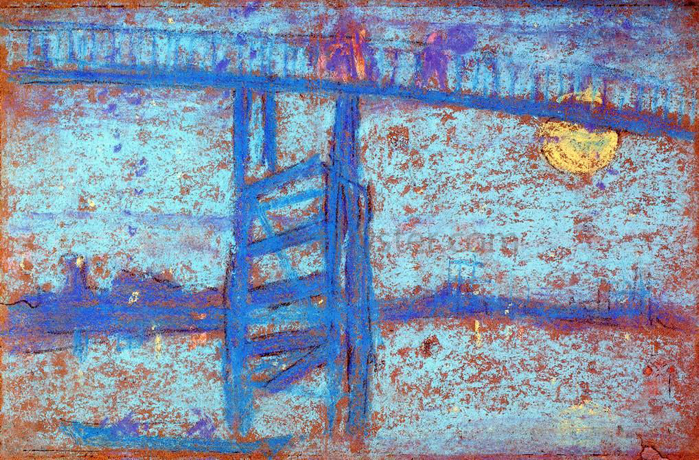 James McNeill Whistler Nocturne: Battersea Bridge - Canvas Print