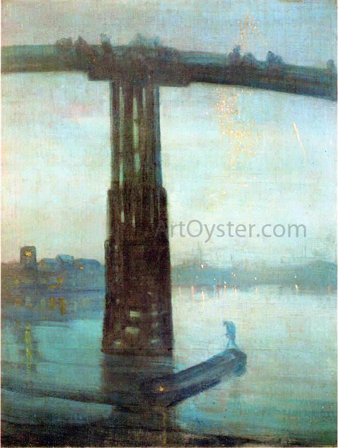 James McNeill Whistler Nocturne: Blue and Gold - Old Battersea Bridge - Canvas Print