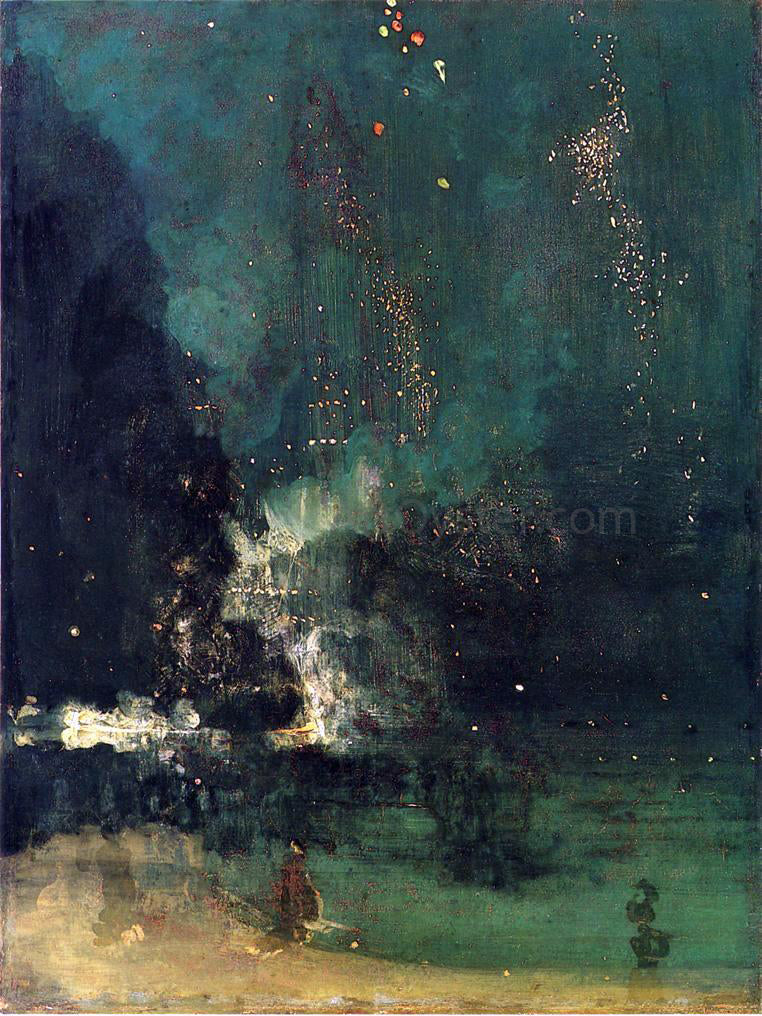 James McNeill Whistler Nocturne in Black and Gold: The Falling Rocket - Canvas Print