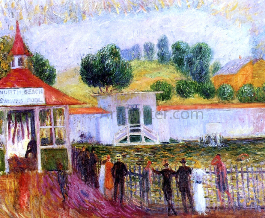 William James Glackens North Beach Swimming Pool - Canvas Print