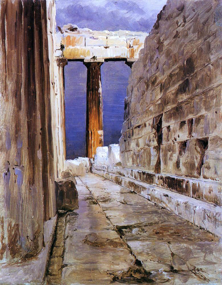 Frederic Edwin Church North Peristyle, Parthenon, Athens - Canvas Print