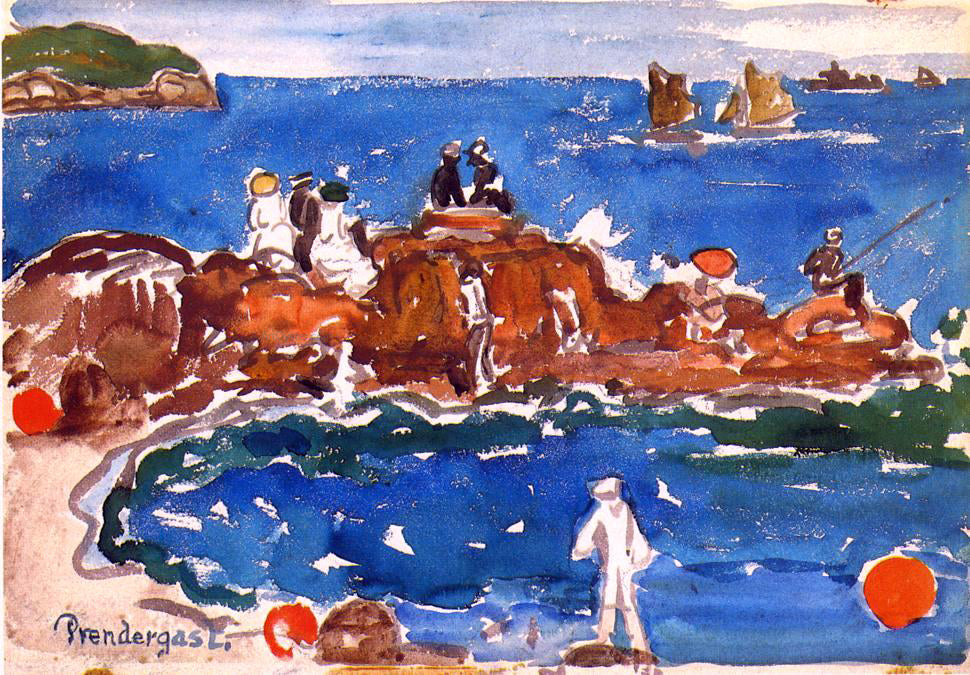 Maurice Prendergast North Shore #3, Massachusetts - Canvas Print