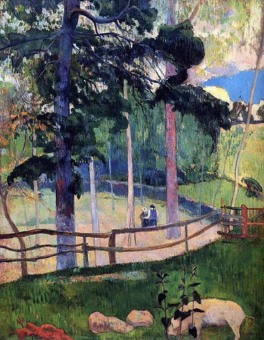 Paul Gauguin Nostalgic Promenade - Canvas Print
