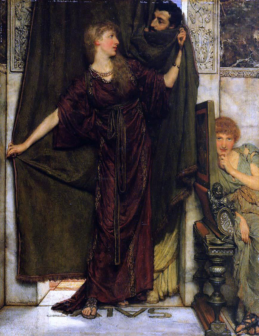 Sir Lawrence Alma-Tadema Not at Home - Canvas Print