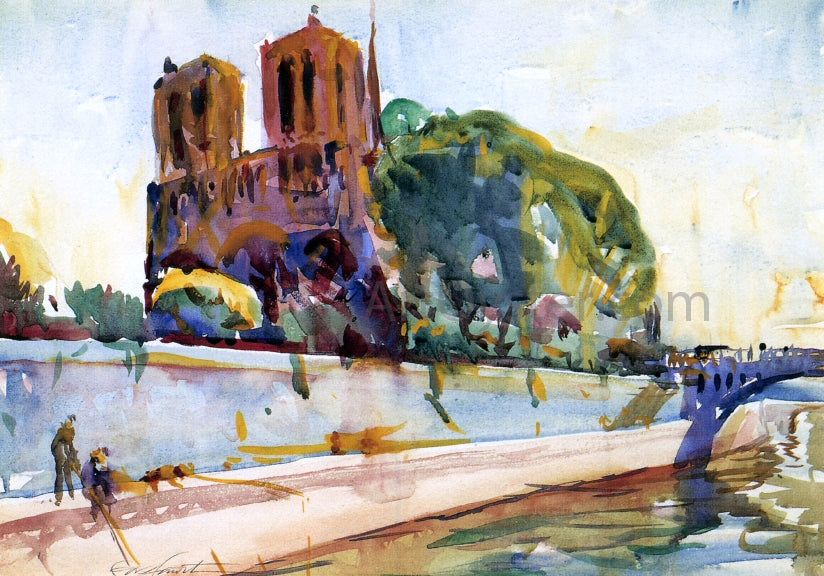 Charles Webster Hawthorne Notre Dame Cathedral, Paris - Canvas Print