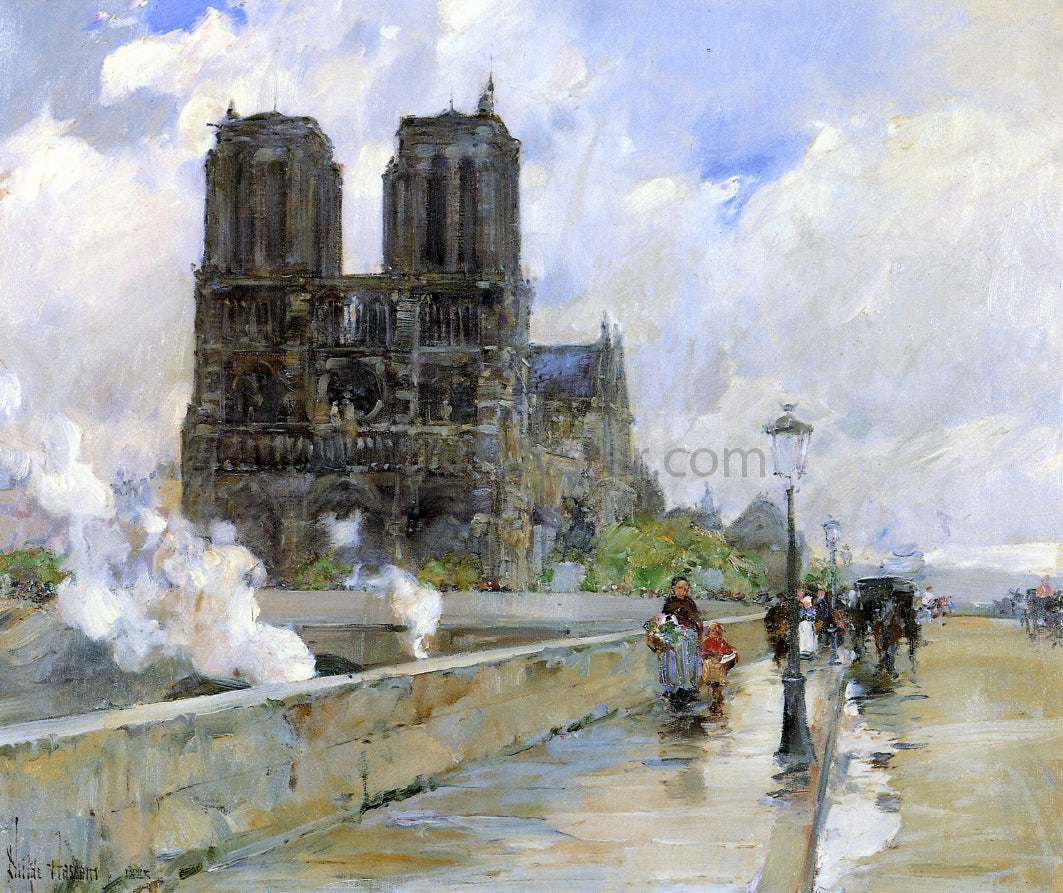Frederick Childe Hassam Notre Dame Cathedral, Paris, 1888 - Canvas Print