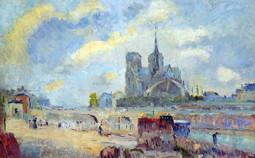 Albert Lebourg Notre-Dame de Paris and the Bridge of the Archeveche - Canvas Print