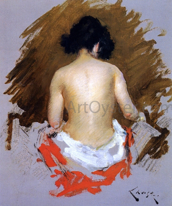 William Merritt Chase Nude - Canvas Print
