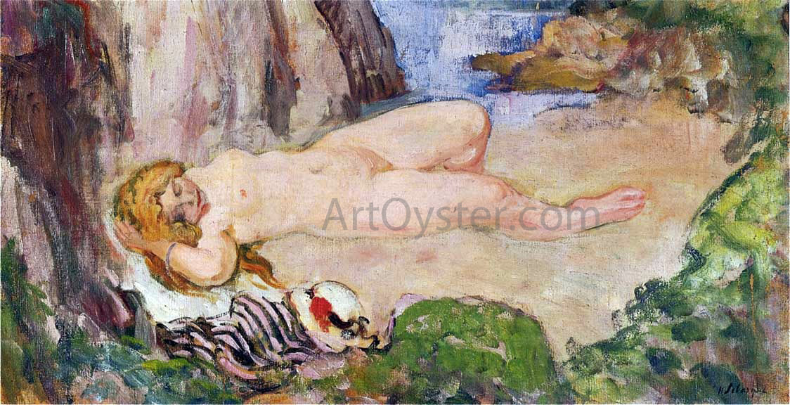 Henri Lebasque Nude in a Landscape - Canvas Print