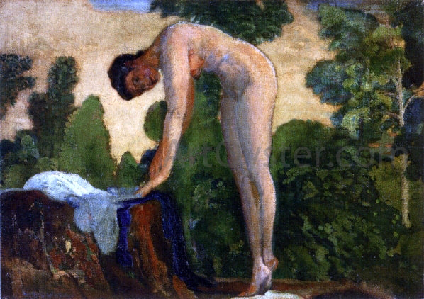 Arthur B Davies Nude in Forest - Canvas Print