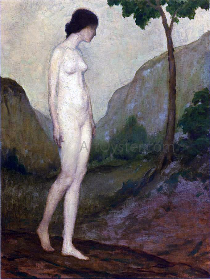Arthur B Davies Nude in Landscape - Canvas Print