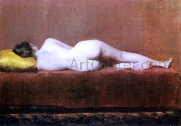 William Merritt Chase Nude Recumbent - Canvas Print