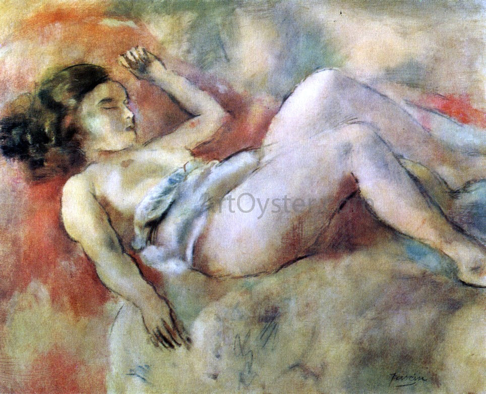 Jules Pascin Nude Sleeping - Canvas Print
