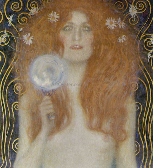 Gustav Klimt Nude Veritas Detail - Canvas Print