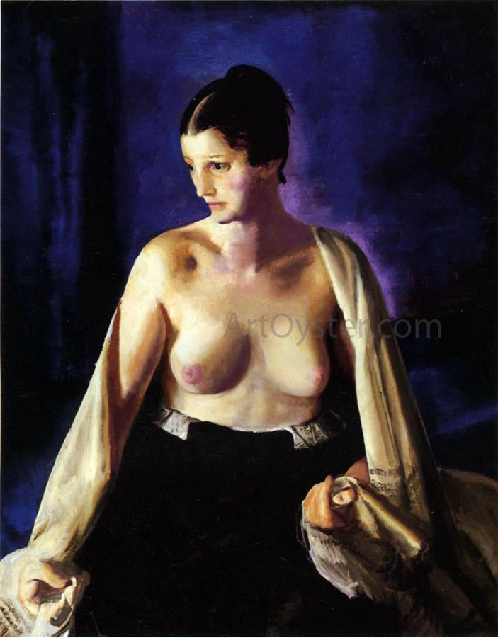 George Wesley Bellows A Nude with White Shawl - Canvas Print