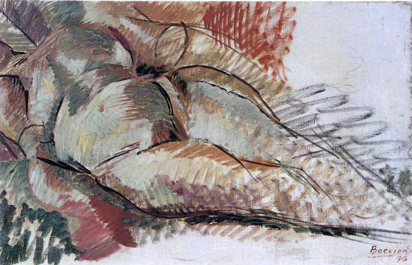 Umberto Boccioni Nudo Simultaneo - Canvas Print