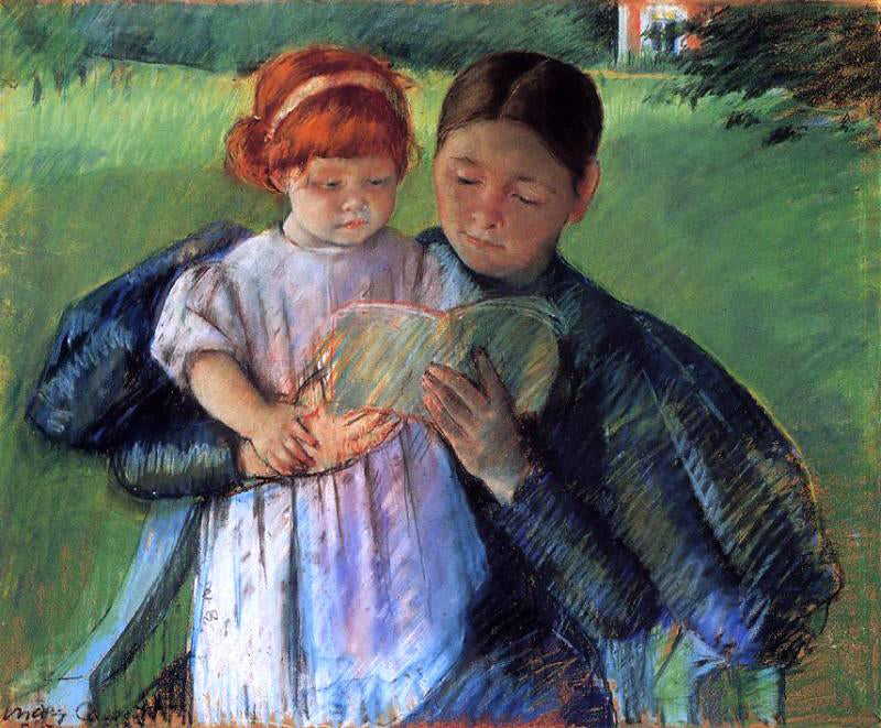Mary Cassatt Nurse Reading to a Little Girl - Canvas Print
