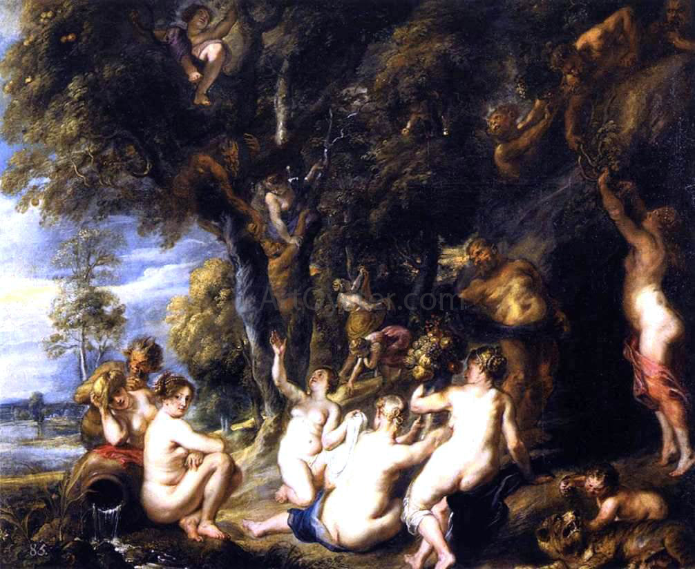 Peter Paul Rubens Nymphs and Satyrs - Canvas Print