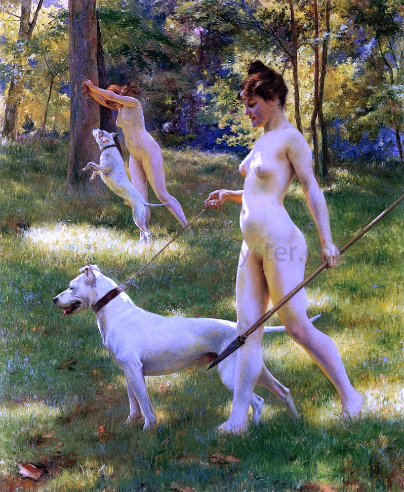 Julius LeBlanc Stewart Nymphs Hunting - Canvas Print