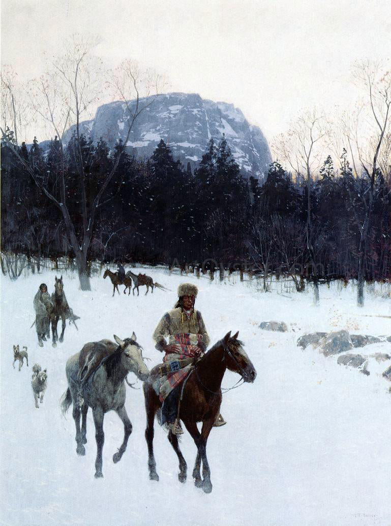 Henry F Farney Obsidian Mountain in The Yellowstone - Canvas Print