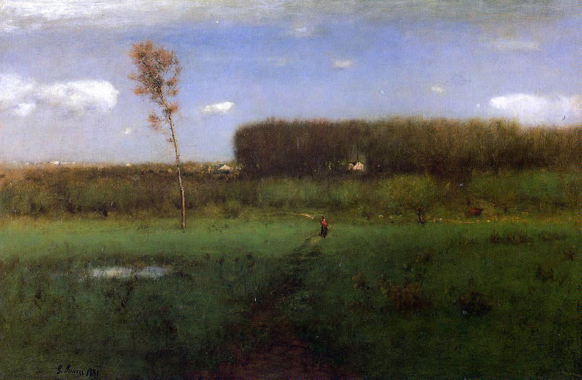 George Inness October Noon - Canvas Print