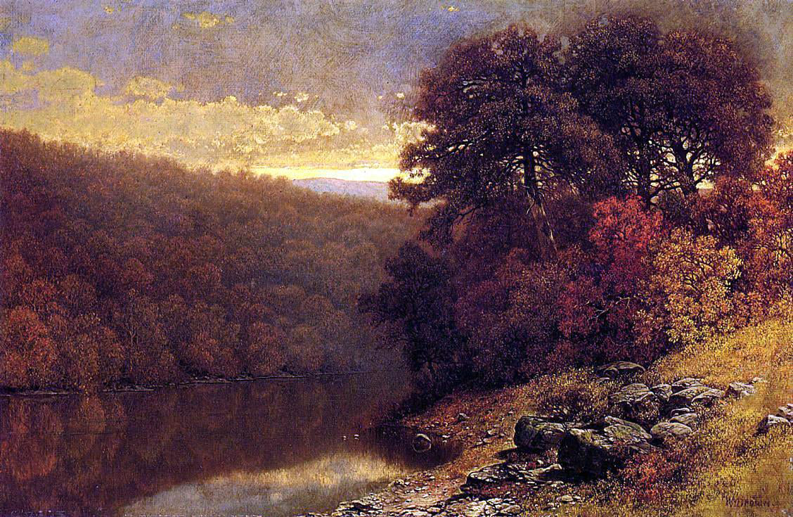 William Mason Brown October on Great Otter Creek, Vermont - Canvas Print