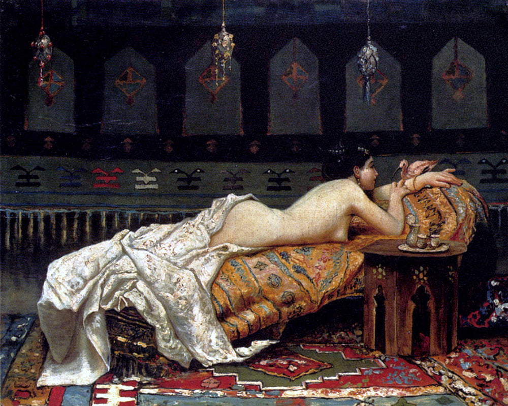 Francesco Paolo Michetti Odalisque - Canvas Print