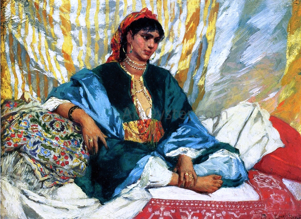 Jean-Joseph Benjamin Constant Odalisque - Canvas Print