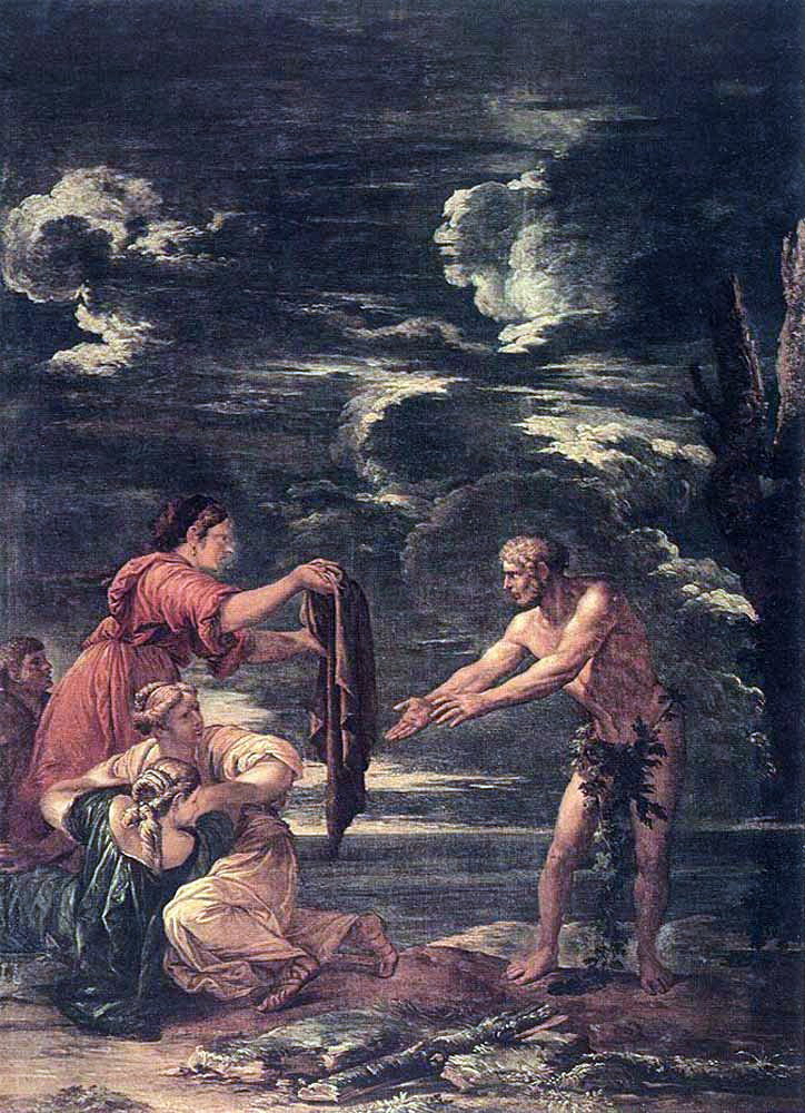 Salvator Rosa Odysseus and Nausicaa - Canvas Print