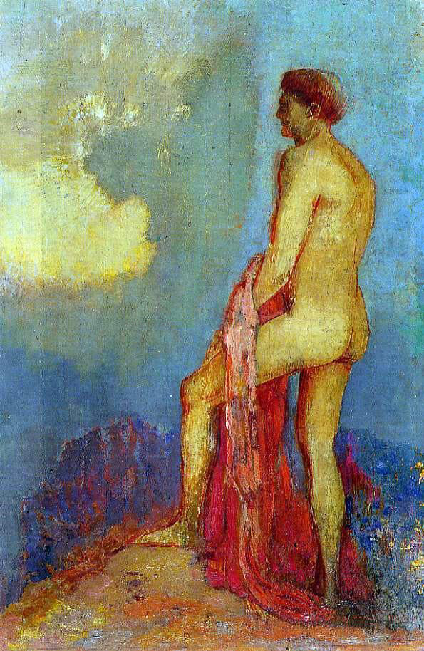 Odilon Redon Oedipus in the Garden of Illusions - Canvas Print