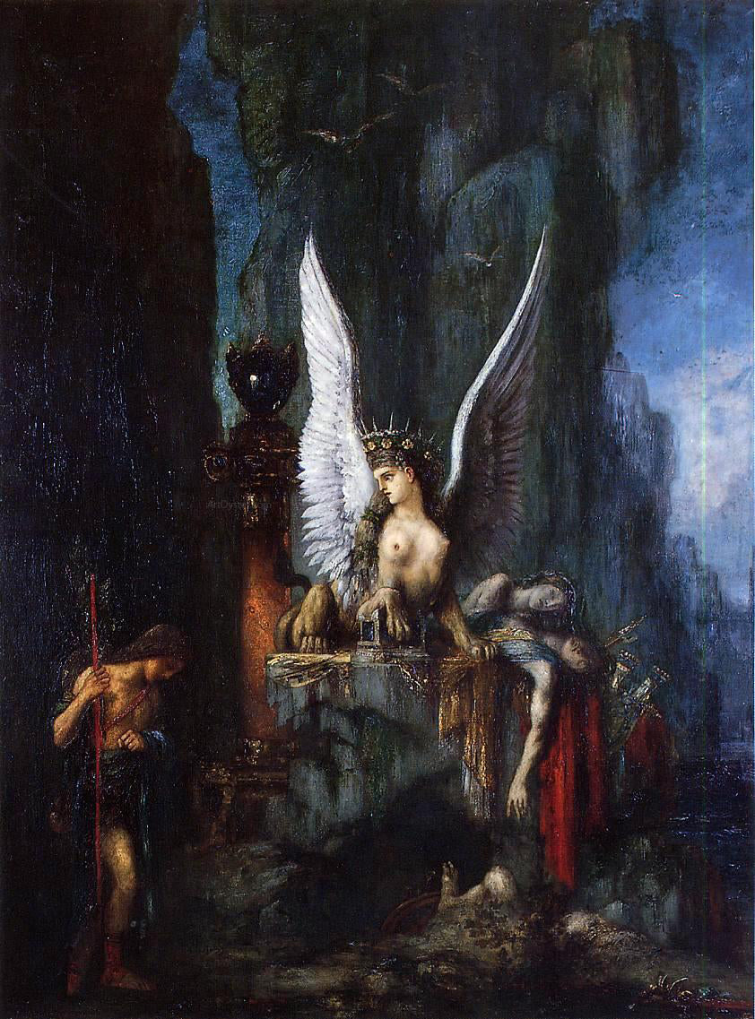 Gustave Moreau Oedipus Wanderer - Canvas Print