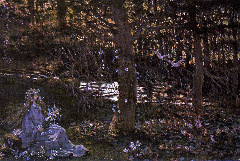 Antonio Munoz Degrain Ofelia en el Bosque - Canvas Print