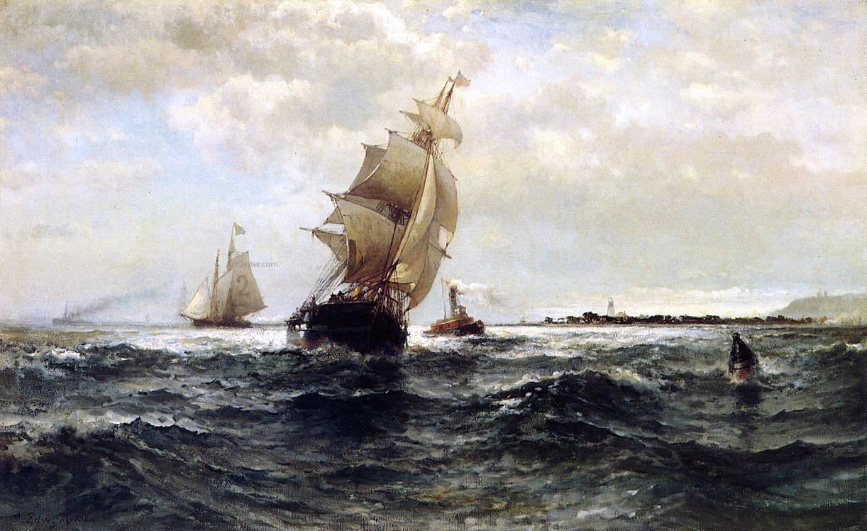 Edward Moran Off Atlantic Highlands - Canvas Print