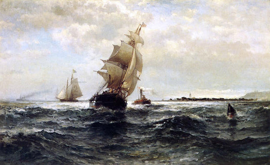 Edward Moran Off Atlantic Highlands - Canvas Print