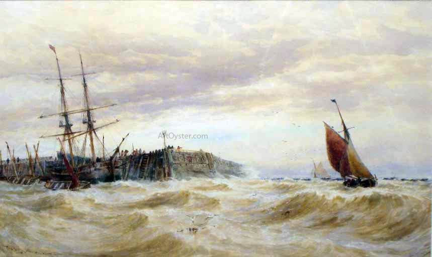 Thomas Bush Hardy Off Broadstairs Pier - Canvas Print