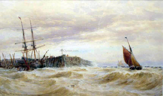 Thomas Bush Hardy Off Broadstairs Pier - Canvas Print