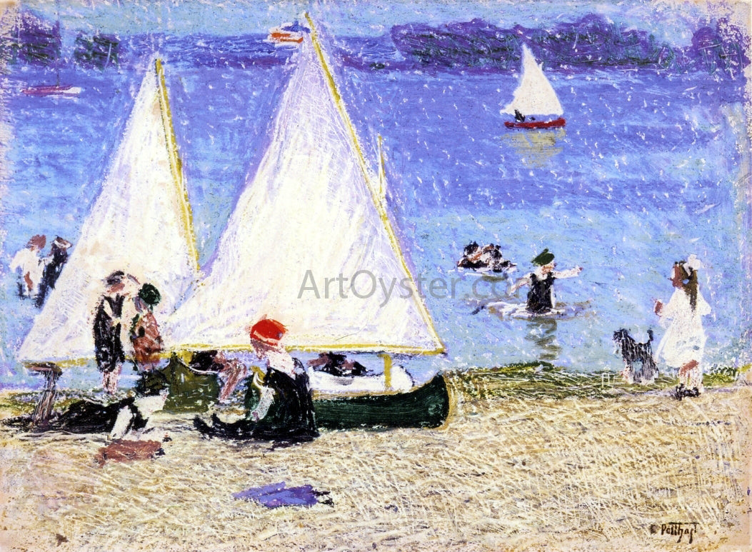 Edward Potthast Off Shore - Canvas Print