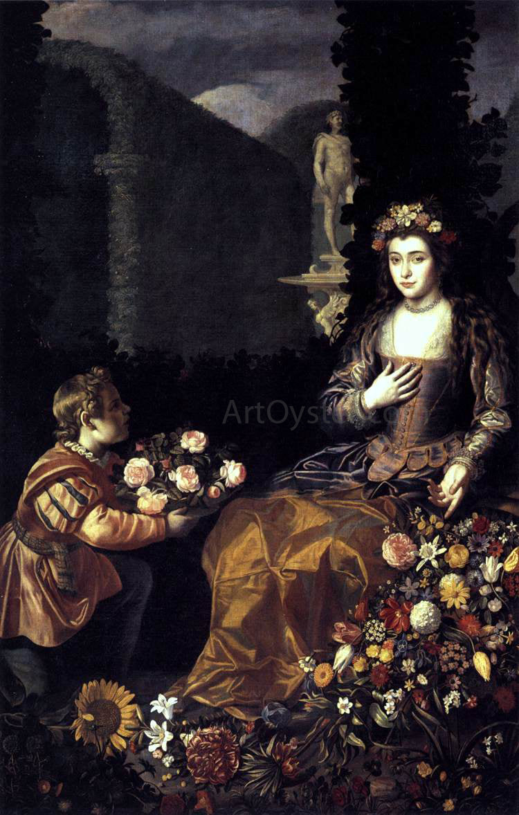Juan Van der Hamen Offering to Flora - Canvas Print