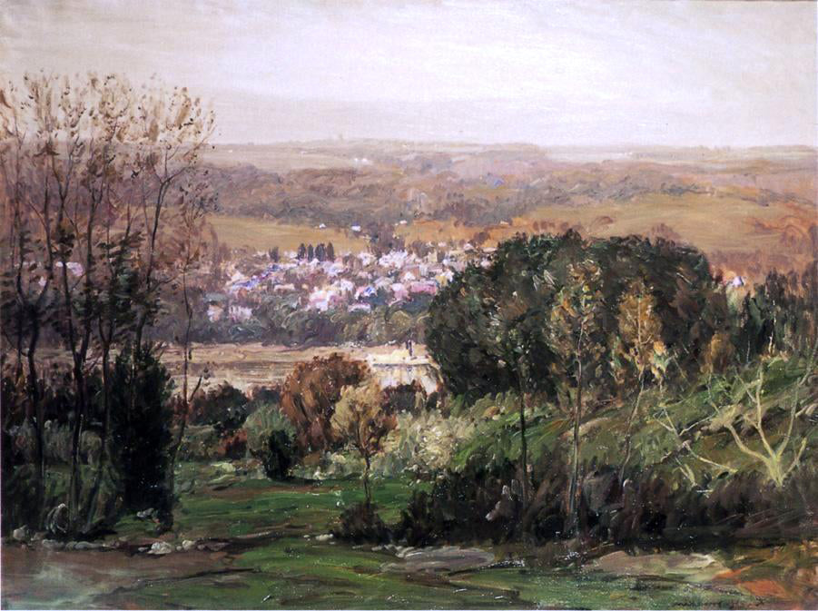 Lewis Henry Meakin Ohio Valley and Kentucky Hills - Canvas Print