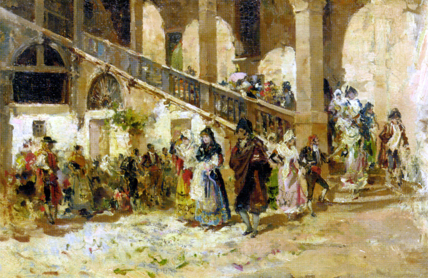 Francisco Domingo YMarques Oil On Panel - Canvas Print