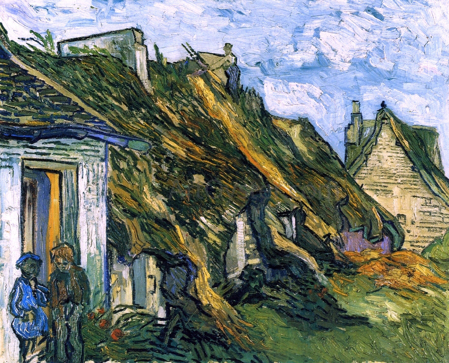Vincent Van Gogh Old Cottages, Chaponval - Canvas Print